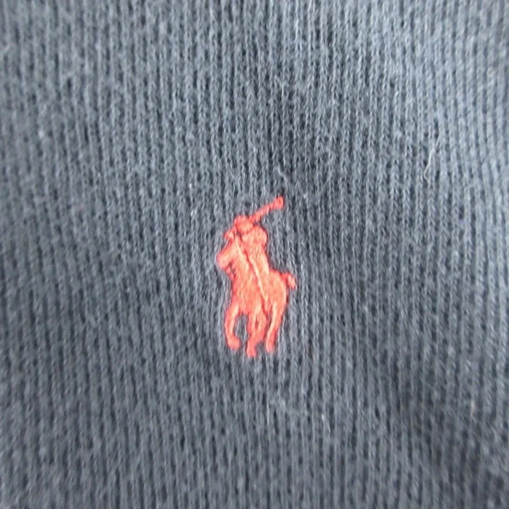 Polo Ralph Lauren Sweater Youth L Black 1/4 Zip Pullover Mock Neck Preppy Boys